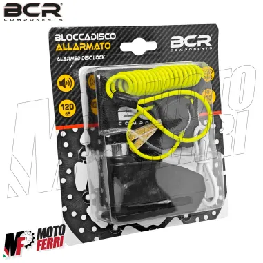 MF9332 Bloccadisco Blocca Disco Sonoro BCR Nero 10 mm + Cavo Moto Scooter