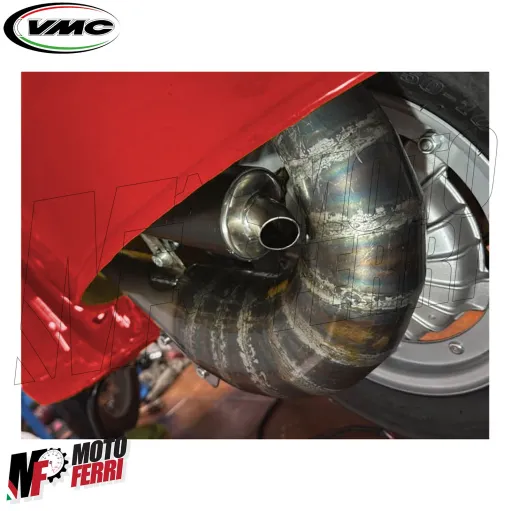 MF7387 Marmitta VMC Fury S1 per Vespa 50 125 Special ET3 PK Motore 130 135 144