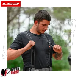 MF9335 Bretelle Pantalone Elastiche LS2 Regolabili Moto Scooter Uomo Donna 2