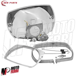 MF0096 Faro Fanale Anteriore SIEM Vespa 50 SPECIAL + Cornice Supporto Motore 2