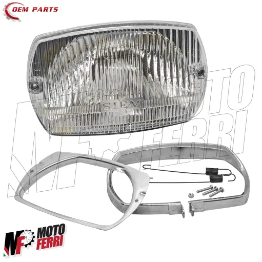 MF0096 Faro Fanale Anteriore SIEM Vespa 50 SPECIAL + Cornice Supporto Motore