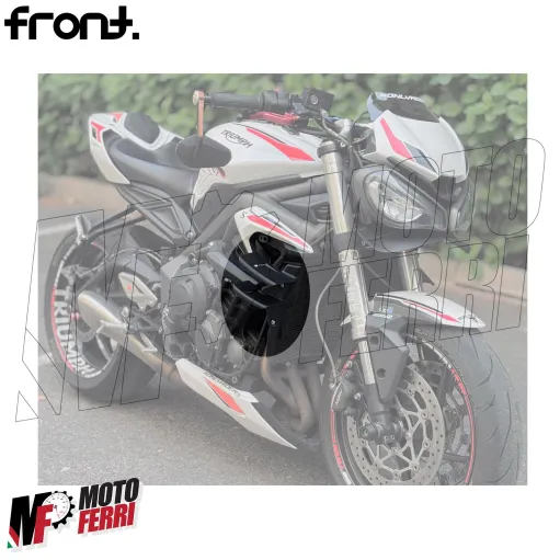 MF8885 Spoiler Downforce Laterale Doppie Ali by FRONT Triumph Street Triple 660 S 2020 2021 2022