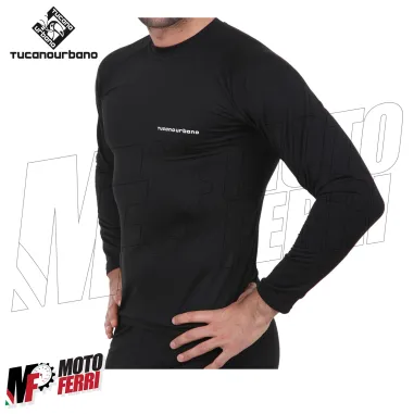 MF1252 Maglia Termica Tecnica Traspirante Tucano Urbano Polo Nord Nero Moto