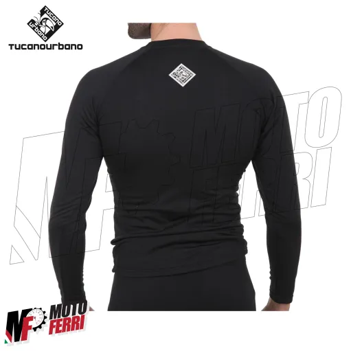 MF1252 Maglia Termica Tecnica Traspirante Tucano Urbano Polo Nord Nero Moto