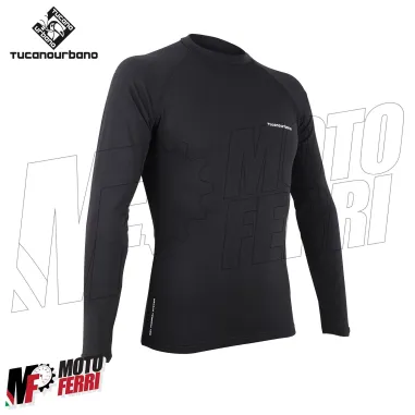 MF1252 Maglia Termica Tecnica Traspirante Tucano Urbano Polo Nord Nero Moto