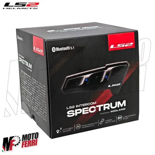 MF9385 Interfono Casco Bluetooth LS2 Intercom Spectrum Advant X Pioneer Vector