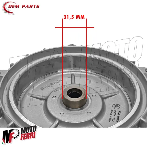 MF9404 Tamburo Ruota Freno Posteriore Mozzetto 31,5mm Piaggio Vespa 125 T5