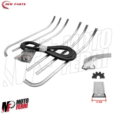 MF9460 Strisce Pedana Complete Piaggio Vespa GL 150 VLA in Alluminio