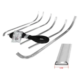 MF9462 Strisce Pedana Complete Piaggio Vespa Rally 180 200 in Alluminio