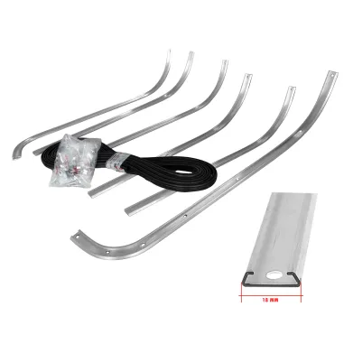 MF9462 Strisce Pedana Complete Piaggio Vespa Rally 180 200 in Alluminio