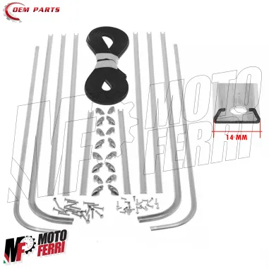 MF9463 Strisce Pedana Complete Piaggio Vespa 125 VNA1 VNA2 VNB1 VNB2 Alluminio