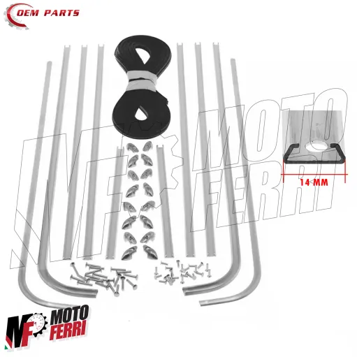 MF9463 Strisce Pedana Complete Piaggio Vespa 125 VNA1 VNA2 VNB1 VNB2 Alluminio