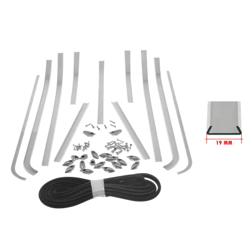 MF9464 Strisce Pedana Complete Piaggio Vespa GS 150 VS2 VS3 VS4 VS5 in Alluminio