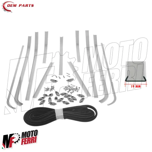 MF9464 Strisce Pedana Complete Piaggio Vespa GS 150 VS2 VS3 VS4 VS5 in Alluminio