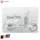 MF9466 Kit Fregi Cofano e Parafango Piaggio Vespa GL 150 in Alluminio