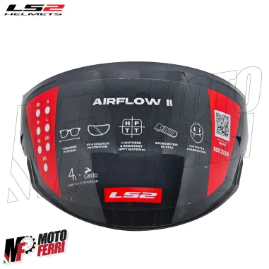 MF7823 Visiera Casco Nera Fume' Scuro Originale LS2 Airflow II 2 OF616