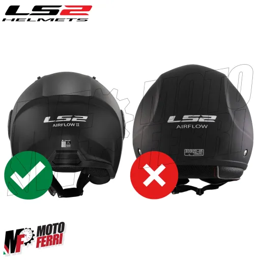 MF7823 Visiera Casco Nera Fume' Scuro Originale LS2 Airflow II 2 OF616