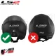 MF7823 Visiera Casco Nera Fume' Scuro Originale LS2 Airflow II 2 OF616