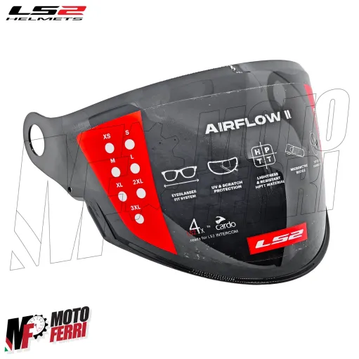 MF7823 Visiera Casco Nera Fume' Scuro Originale LS2 Airflow II 2 OF616