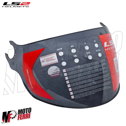 MF9570 Visiera Casco Nera Fume' Chiaro Originale LS2 Airflow I OF562 OF558