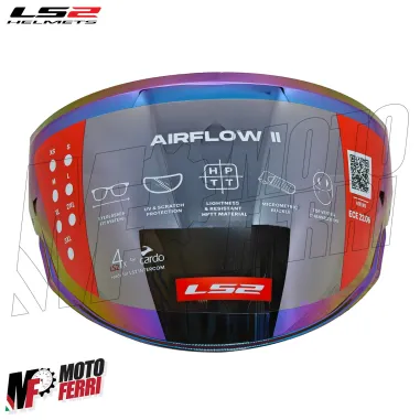 MF7823 Visiera Casco Arcobaleno Rainbow Originale LS2 Airflow II 2 OF616