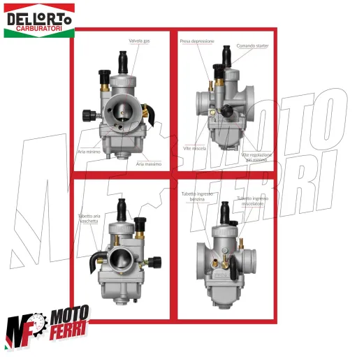 MF9585 Carburatore Dellorto PHDG 24 AN PIAGGIO MINERELLI AM6 VESPA Aria Manuale