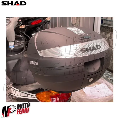 MF9601 Bauletto SHAD SH 29 Litri con Piastra Universale Nero Moto Scooter SH29