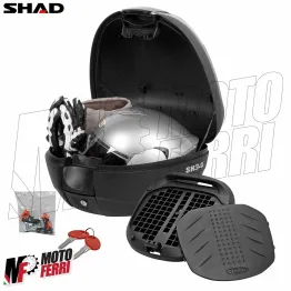 MF9602 Bauletto SHAD SH 34 Litri Carbon Look con Piastra Universale Moto SH34 2