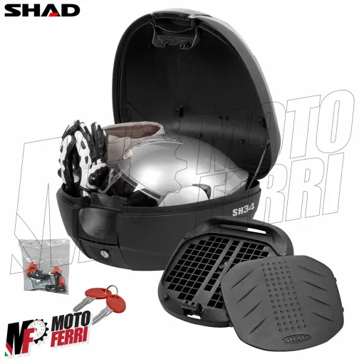 MF9602 Bauletto SHAD SH 34 Litri Carbon Look con Piastra Universale Moto SH34