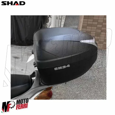 MF9602 Bauletto SHAD SH 34 Litri Carbon Look con Piastra Universale Moto SH34
