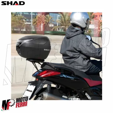 MF9602 Bauletto SHAD SH 34 Litri Carbon Look con Piastra Universale Moto SH34