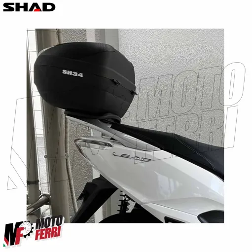 MF9602 Bauletto SHAD SH 34 Litri Carbon Look con Piastra Universale Moto SH34