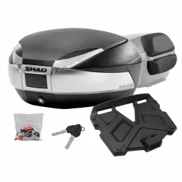 MF9603 Bauletto SHAD SH 48 Litri Titanio Piastra Cover e Schienalino SH48 Moto