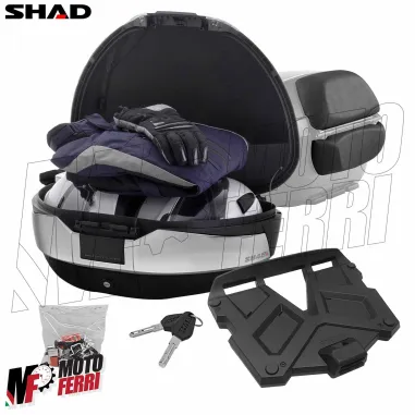 MF9603 Bauletto SHAD SH 48 Litri Titanio Piastra Cover e Schienalino SH48 Moto