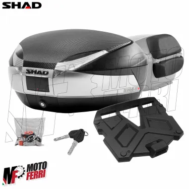 MF9603 Bauletto SHAD SH 48 Litri Titanio Piastra Cover e Schienalino SH48 Moto