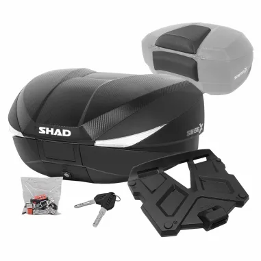 MF9604 Bauletto Espandibile SHAD SH 58 Litri Piastra e Schienalino Moto SH58X