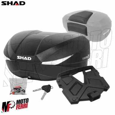 MF9604 Bauletto Espandibile SHAD SH 58 Litri Piastra e Schienalino Moto SH58X