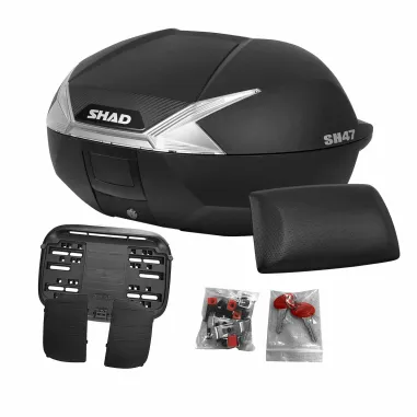 MF9605 Bauletto SHAD SH 47 Litri con Piastra e Schienalino Moto Scooter SH47