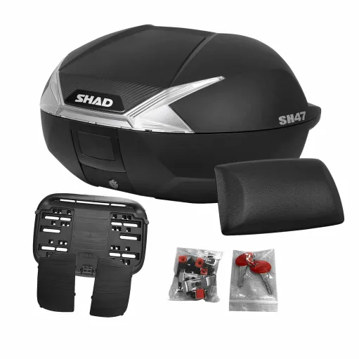 MF9605 Bauletto SHAD SH 47 Litri con Piastra e Schienalino Moto Scooter SH47