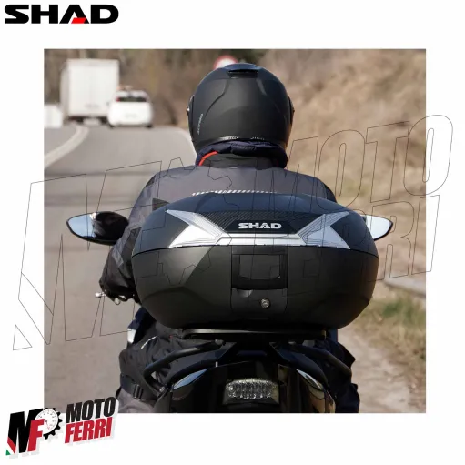 MF9605 Bauletto SHAD SH 47 Litri con Piastra e Schienalino Moto Scooter SH47