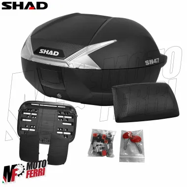 MF9605 Bauletto SHAD SH 47 Litri con Piastra e Schienalino Moto Scooter SH47