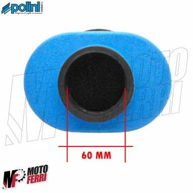 MF9607 Filtro Aria Spugna Air Box Polini Per CARBURATORE CP IMBOCCO 60 mm Conico