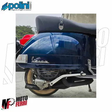 MF0377 Marmitta Polini Vespa PX 125 150 Arcobaleno con Silenziatore Alluminio