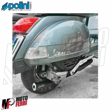 MF0377 Marmitta Polini Vespa PX 125 150 Arcobaleno con Silenziatore Alluminio