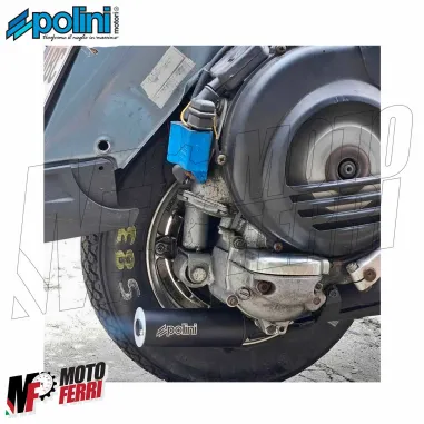 MF0377 Marmitta Polini Vespa PX 125 150 Arcobaleno con Silenziatore Alluminio