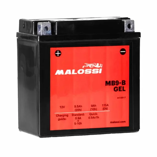 MF3255 Batteria Gel YB9-B 9Ah Malossi per Piaggio Vespa PX PE 125 150 200