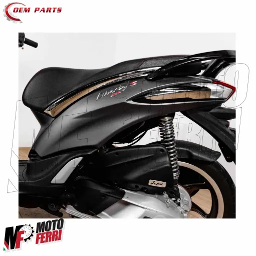 MF9617 Carena Posteriore Sinistra Nero Opaco Liberty S 50 125 150 iGet 2016/2024