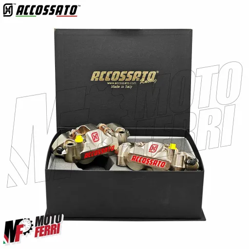 MF9626 Pinze Freno Radiali ACCOSSATO Forgiata Monoblocco Interasse 108mm Nichelata ST