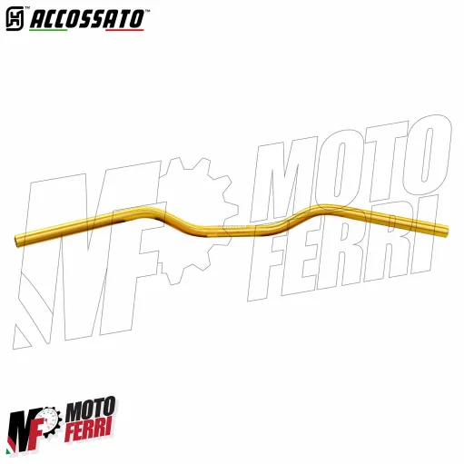 MF9627 Manubrio Piega Bassa ACCOSSATO 22 mm / 751 mm Alluminio Moto Naked Oro