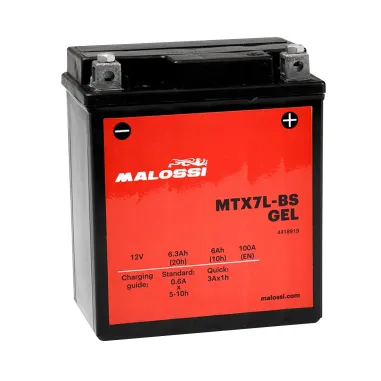 MF2802 Batteria Gel Malossi YTX7L-BS per Vespa GTS 125 150 SUPER da 2016 a 2024